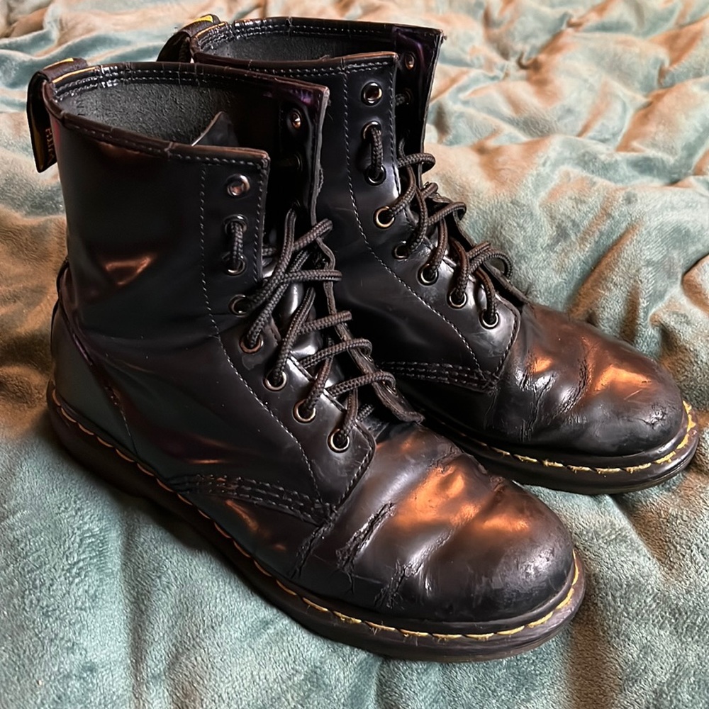 Black Lace Up Doc Martens Combat Boots